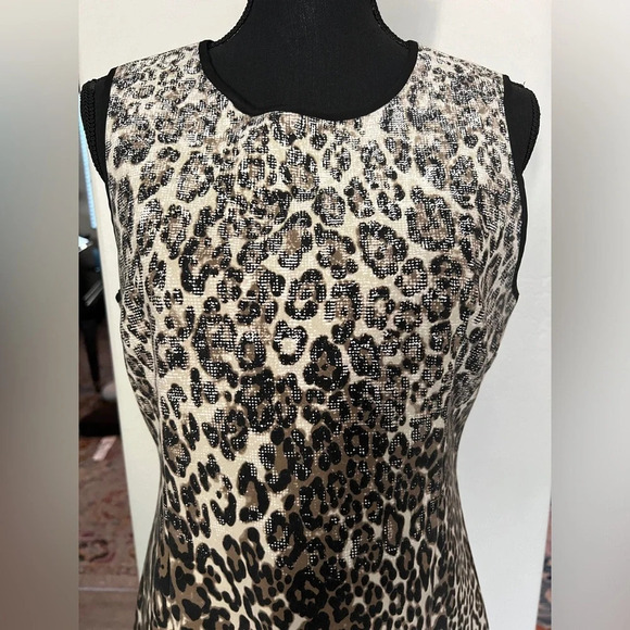 Kenneth Cole NY size 8 sheath leopard print dress, party, office - Picture 2 of 9